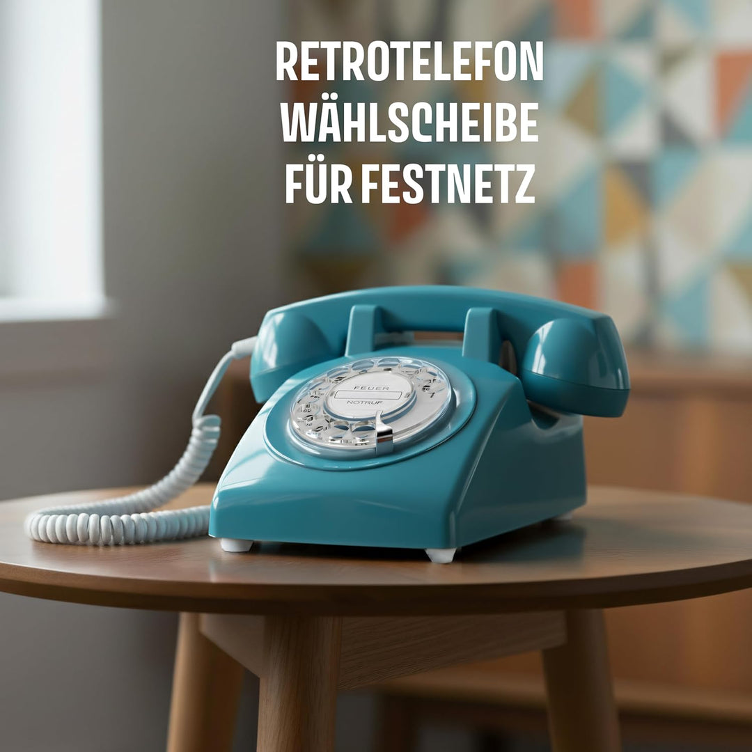 Retro Telefon Wählscheibe/Festnetztelefon Retro/Telefon mit Schnur/Telefon mit Wählscheibe/Telefon R