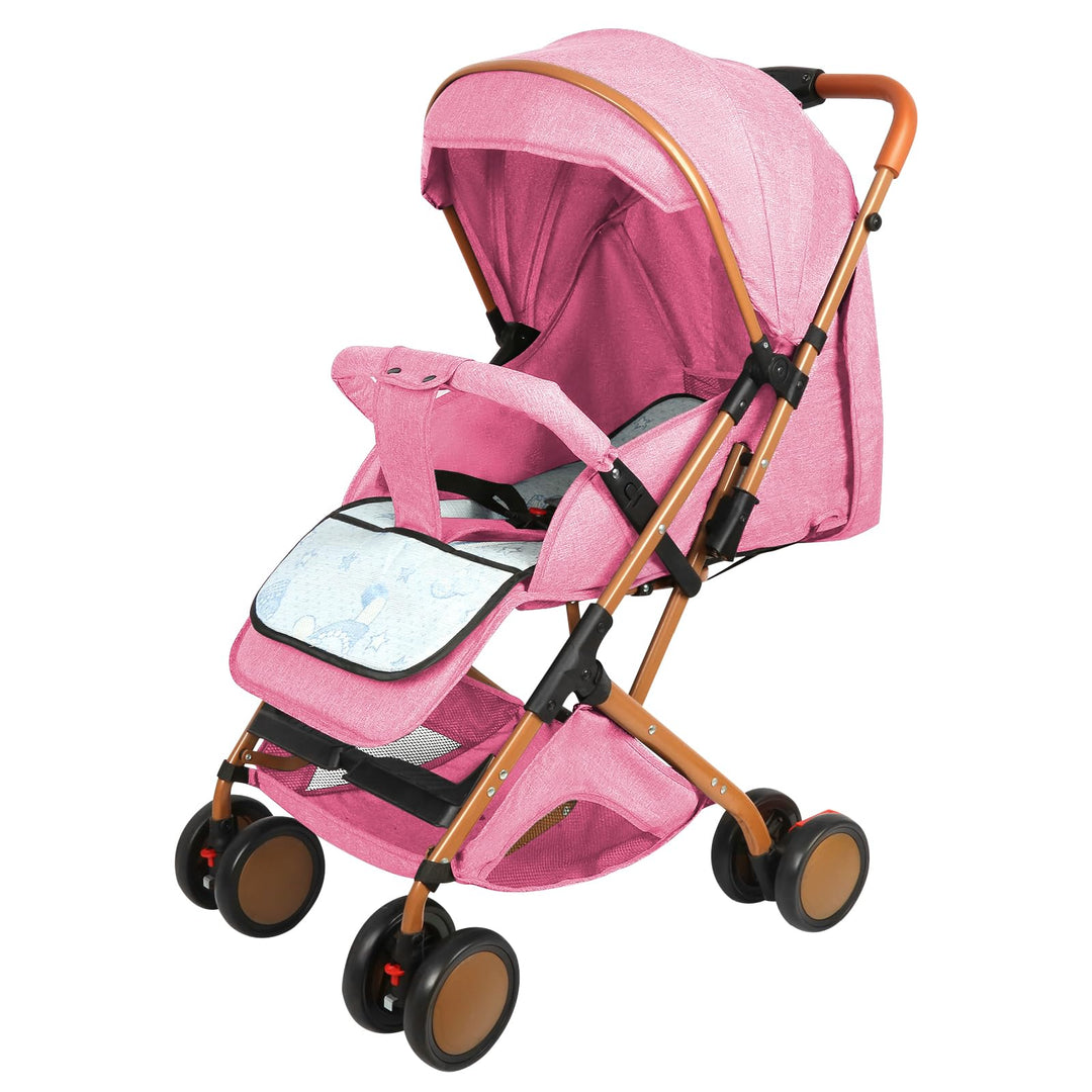 OHMG Kinderwagen für Babys, 0 – 3 Jahre, Traglast 25 kg, mit verstellbarer Rückenlehne und Fussstütz