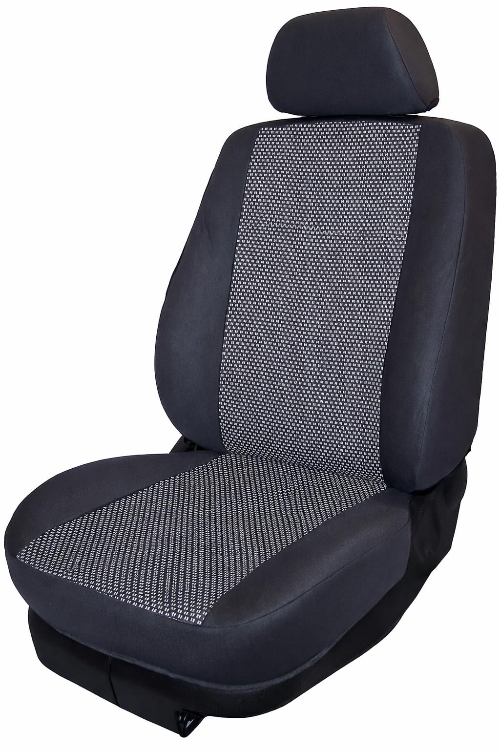 Autokleidung Mass Sitzbezüge kompatibel mit Volkswagen T5 Multivan, 2 Vordersitze (Schwarz 03)