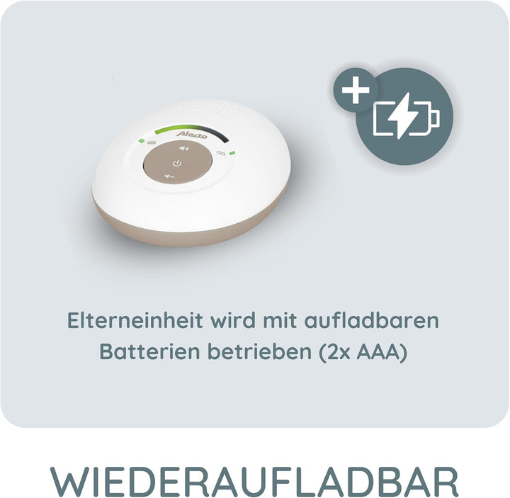 Alecto DBX110 Babyphone Audio - digitales Babyphone mit DECT - 300 m Reichweite - kompaktes Design -