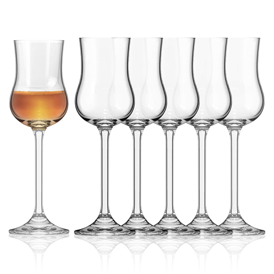 Sahm Grappagläser 6er Set - 85 ml Grappa Gläser - Spülmaschinengeeignet - Langlebige Grappagläser mi
