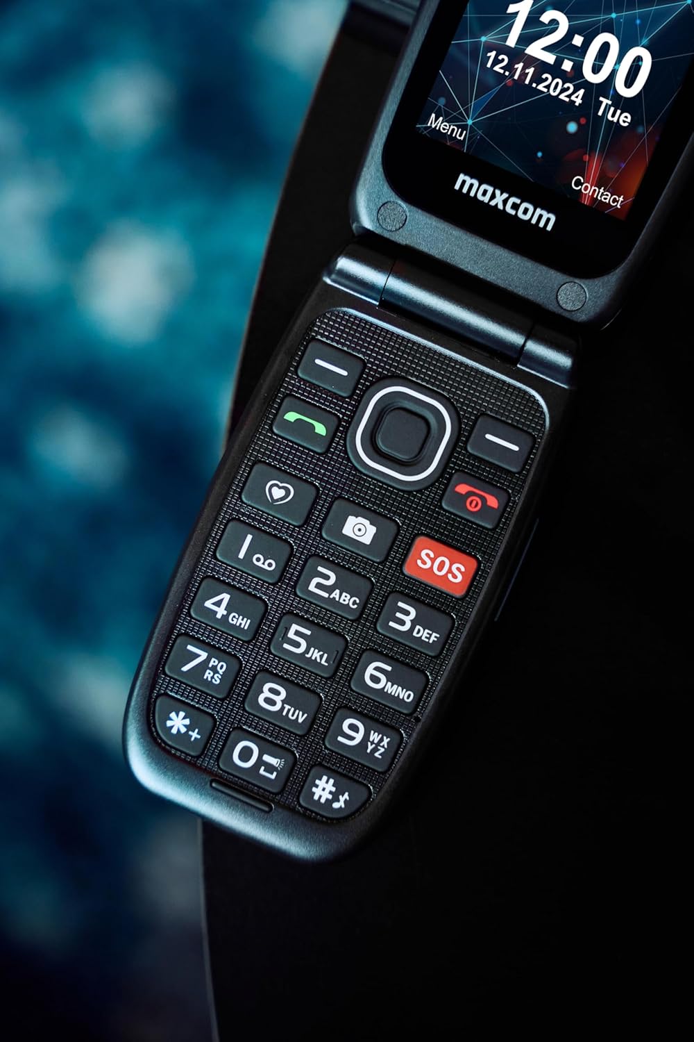 MAXCOM MM828 4G-Handy für ältere Menschen mit Flip-Deckel, grosse Tasten und Symbole, SOS-Taste, 8 S