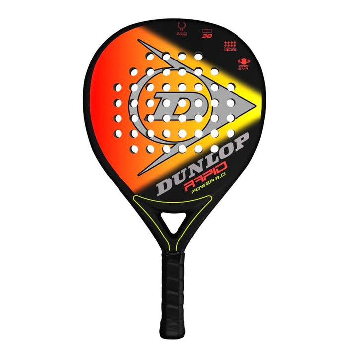 Dunlop Sports, Rapid Power 3.0, Padel-Schläger, Schwarz/Orange/Gelb, U, Unisex-Erwachsener