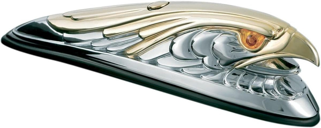 Kuryakyn 9026 Motorrad-Accent Zubehör: Frontschutzblech, Adler, Ornament mit beleuchteten Augen, uni