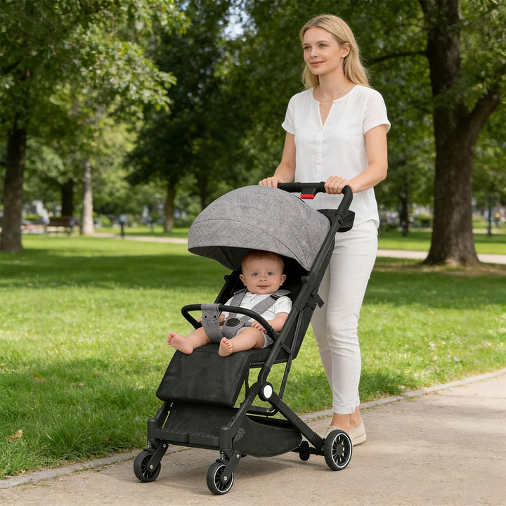 Kinderbuggy, Kinderwagen mit Sonnenschirm, Kinderwagen Zusammenklappbar, Buggy mit Liegefunktion, Ka