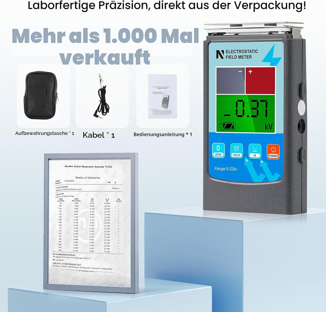 NEWTRY FMX003 Elektrostatischer Tester /Statischer Elektrizität Tester /Statisches Feldmessgerät /Lo