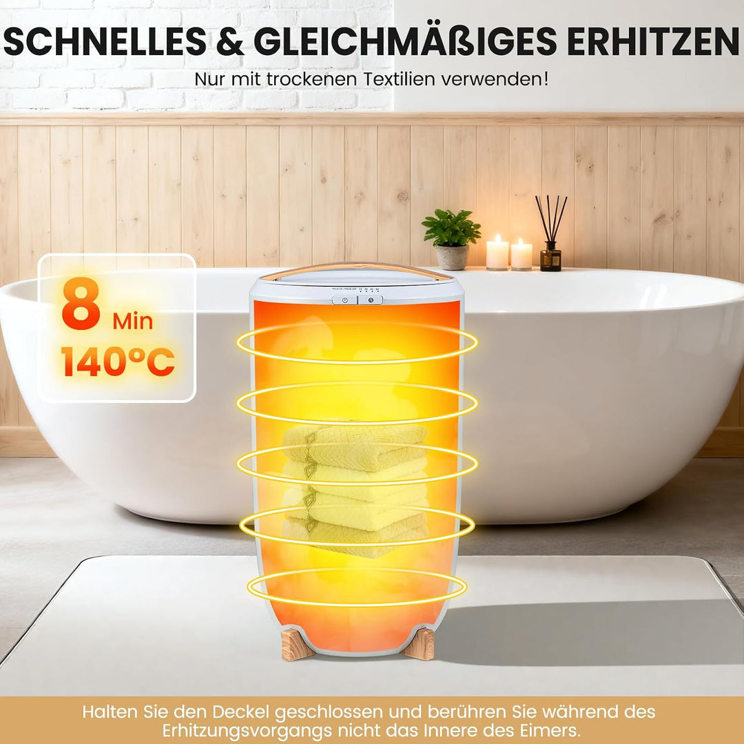 COSTWAY 20L Handtuchwärmer, Deckenwärmer mit Timer &amp; automatischer Abschaltung, Handtuchbehälter ele