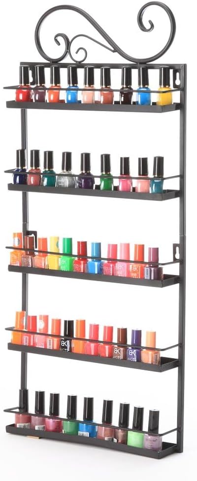 Nagellackregal Metall 5-Tier Nagellack Organizer für Tonie Ätherisches Öl Kleine Kosmetik Kinderspie