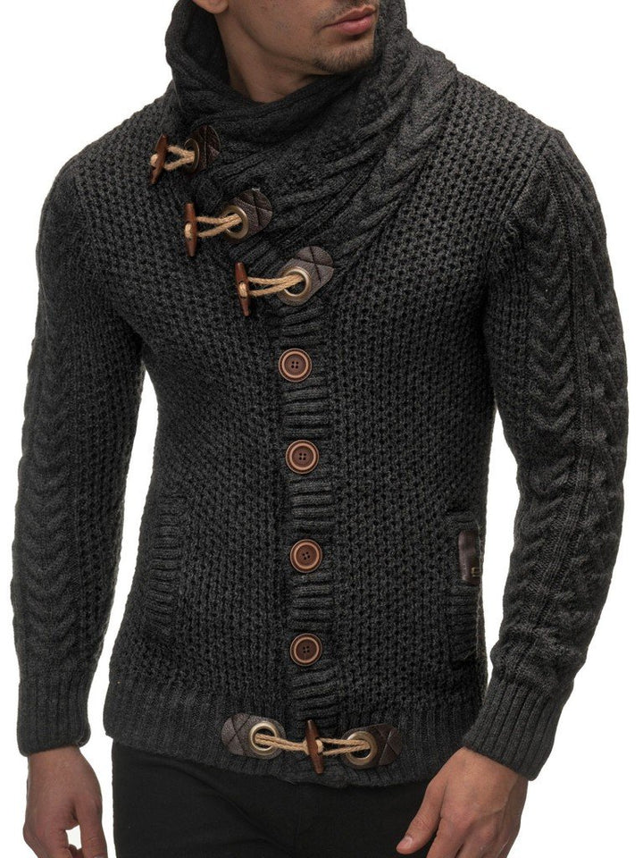 Leif Nelson Herren Strickjacke mit Knöpfen in Regular Fit, Männer Cardigan in Langarm Design, ideal