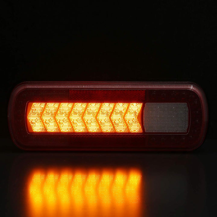 D-TECH 2 Stk. 9-30V E-Mark Zulassung LED Anhänger Rücklicht Bremslicht Rückfahrnebelscheinwerfer Dyn