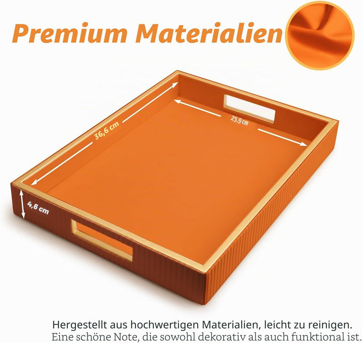 SANZIE Ledertablett, Schreibtisch-Aufbewahrung, Organizer, Premium-Serviertablett, dekoratives Table