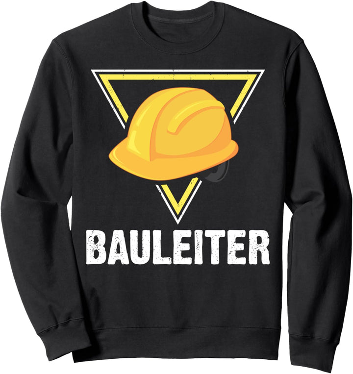 Bauleiter - Bauarbeiter Kostüm - Bauaurbeiterhelm Helm Sweatshirt