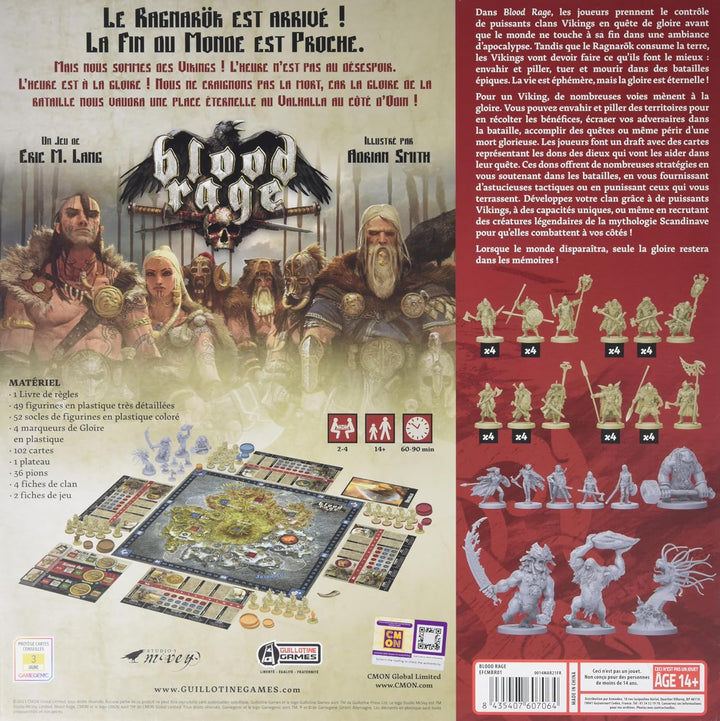 Asmodee - EFCMBR01 - Blood Rage Strategiespiel (französische Version)