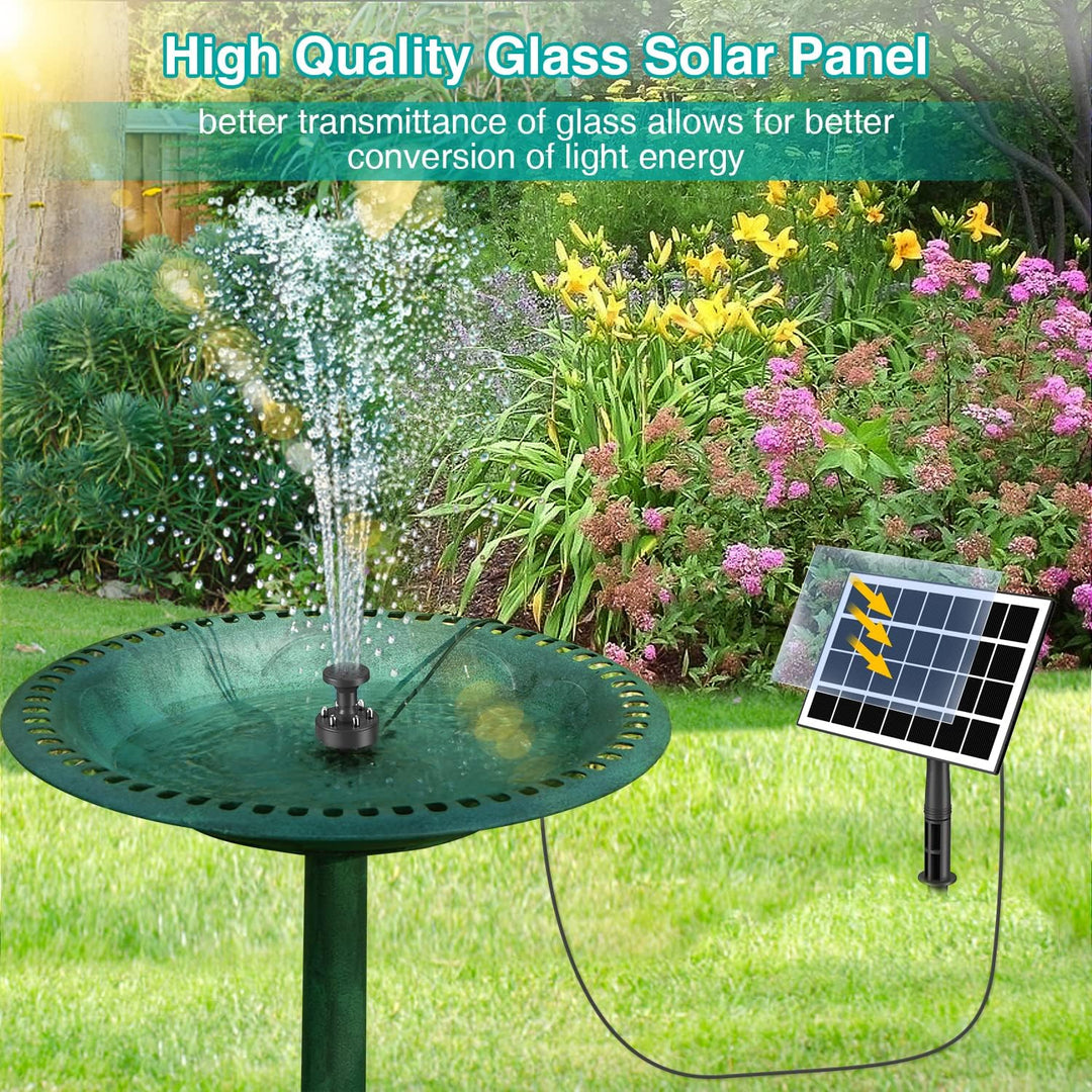 SZMP Solar Springbrunnen für aussen 2023 Upgraded,3.5W Solar Teichpumpe mit 8 DIY Effekte,16.4ft Net