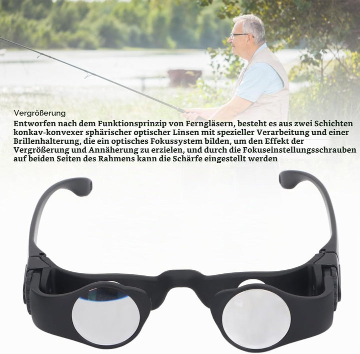 Freihändige Fernglasbrille Zum Angeln, 8-fache Vergrösserung HD Optische Linse Angelfernglas, 3 Farb