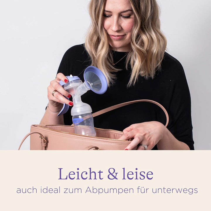 Lansinoh Handmilchpumpe - manuelle Milchpumpe für sanftes und effektives Abpumpen, Handmilchpumpe