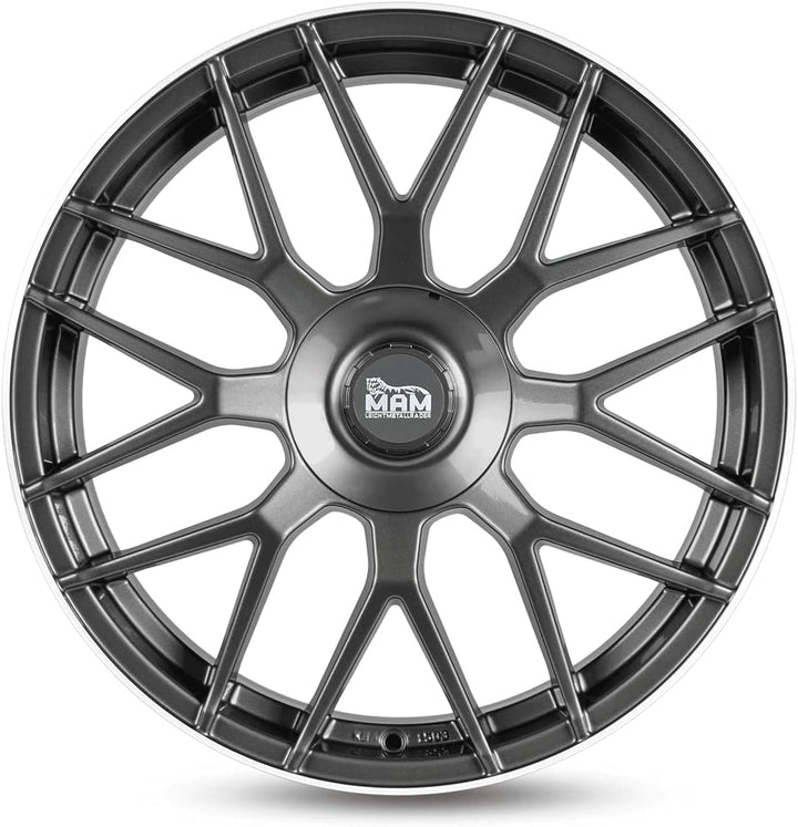 MAM GT1 19 Zoll Alufelge 9,5J 5/112 ET30 66,6 PALLADIUM LIP POLISH