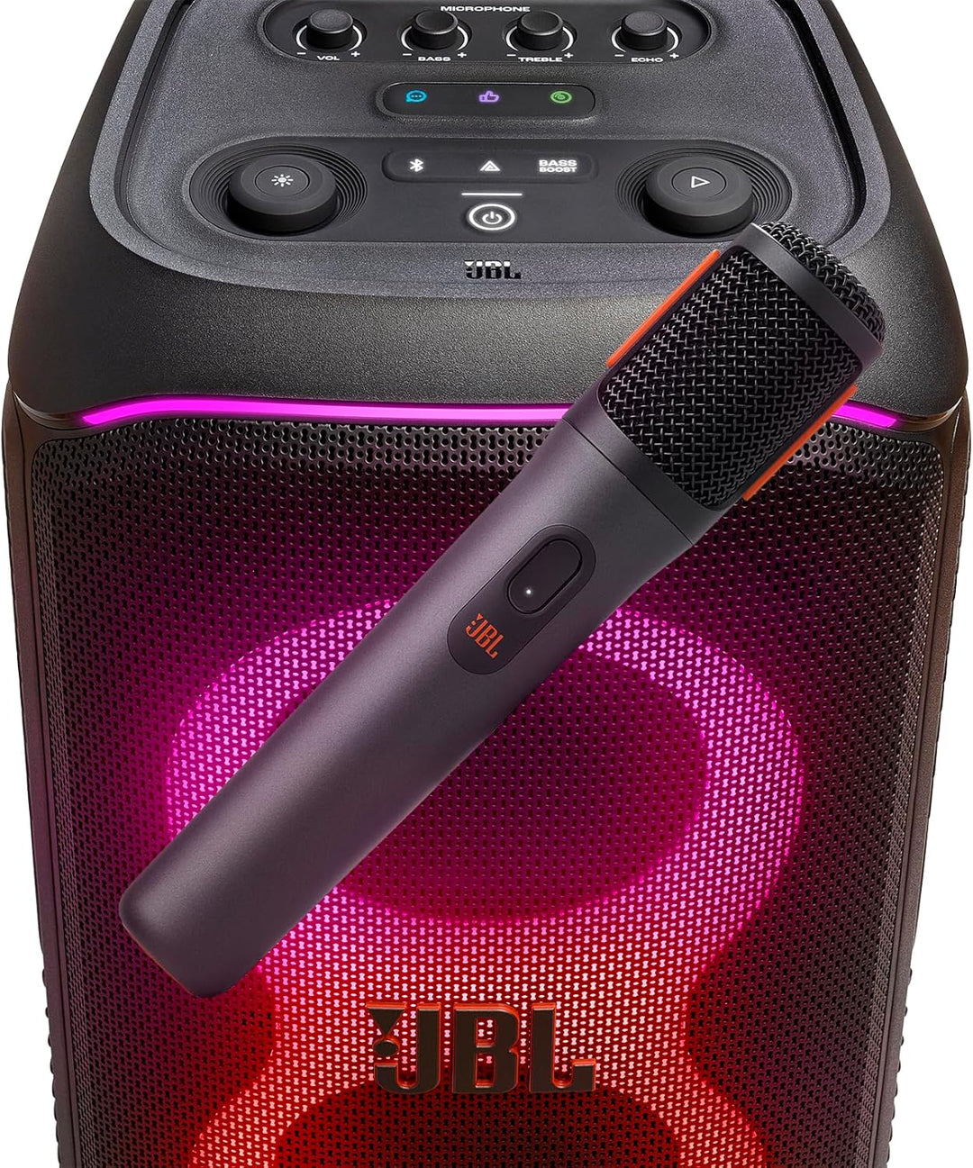 JBL PartyBox Wireless Mic – Set mit zwei digitalen kabellosen Mikrofonen und eingebautem Popfilter –