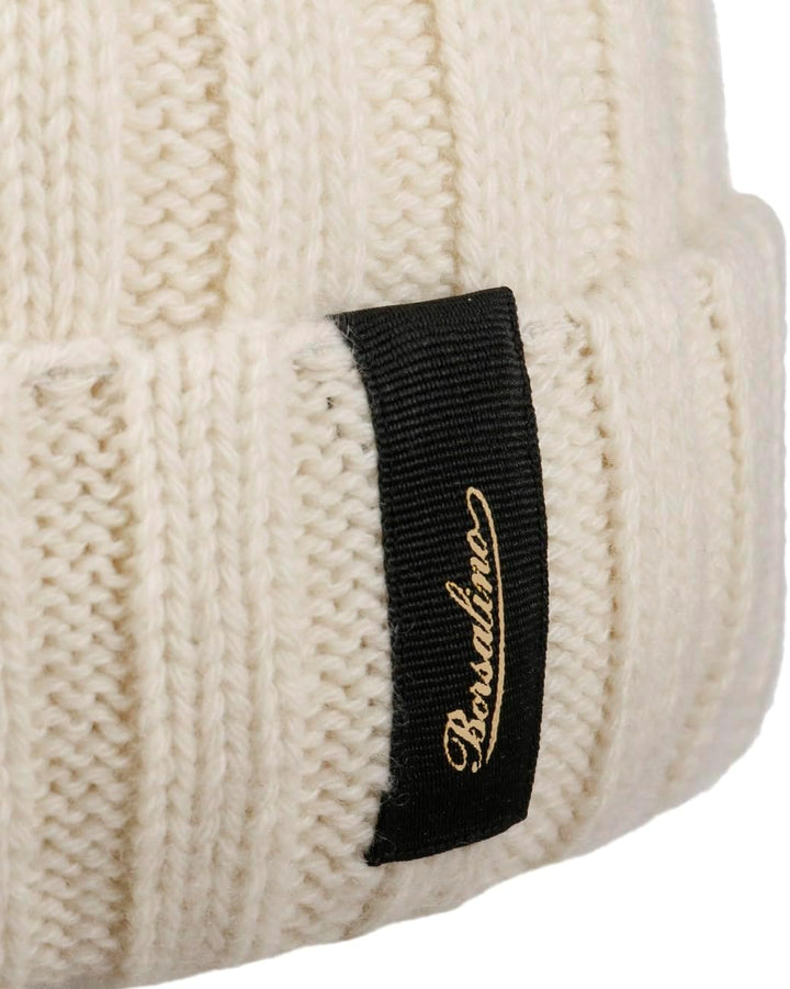 Borsalino Kaschmirmütze Umschlagmütze Strickmütze Wollmütze Damen/Herren - Made in Italy mit Umschla
