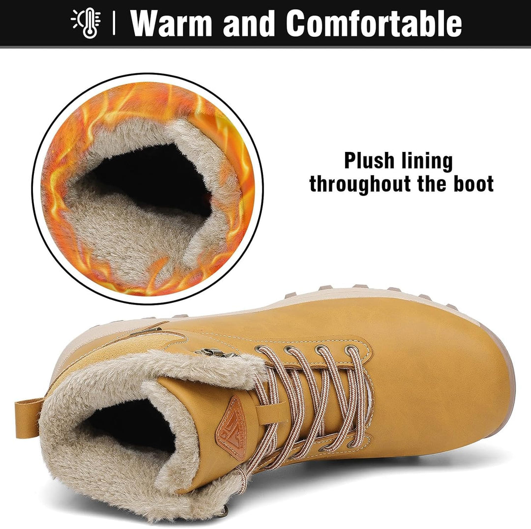Mishansha Winterschuhe Damen Gefüttert Winterstiefel Herren Warm WinterBoots Gr.36-48 38 EU Gelb 40,