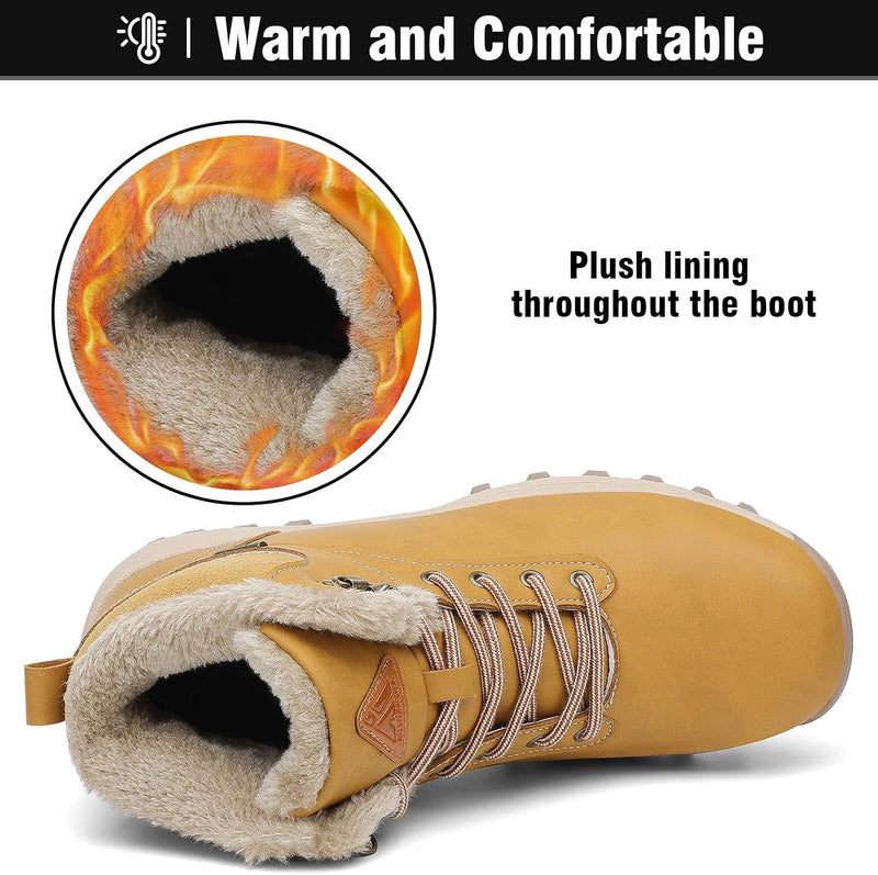 Mishansha Winterschuhe Damen Gefüttert Winterstiefel Herren Warm WinterBoots Gr.36-48 36 EU Gelb 40,