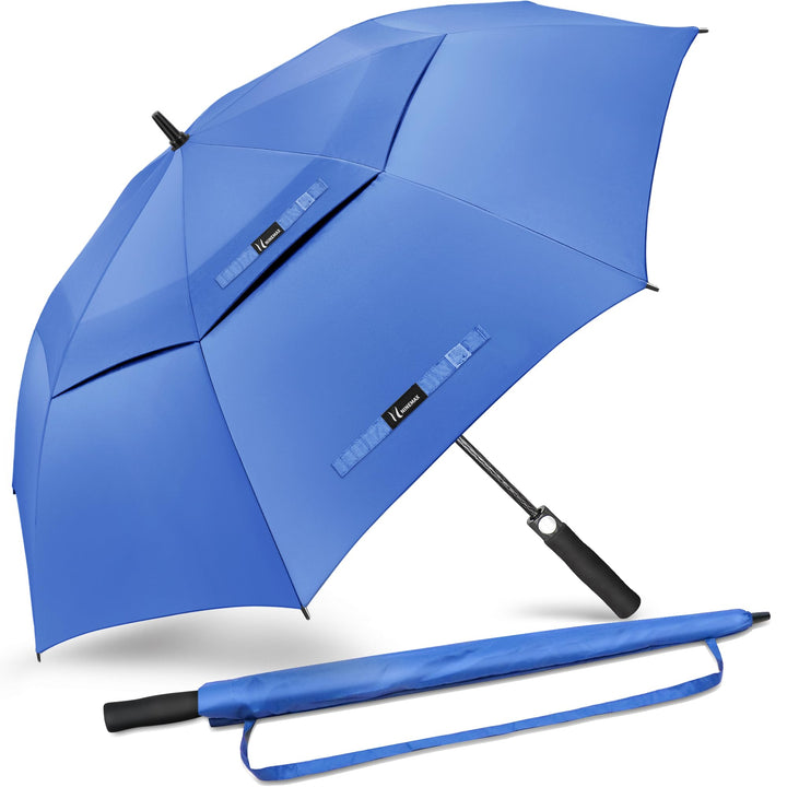 NINEMAX Regenschirm Gross Sturmfest,Golf Stockschirm Automatik Auf,L/XL/XXL Regenschirm für Herren D