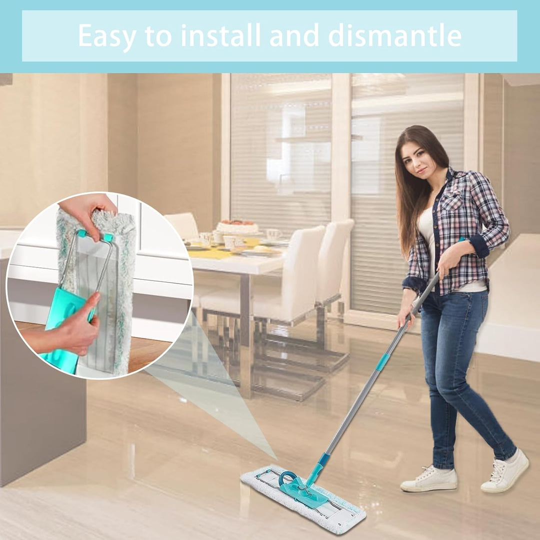 Leifheit Profi XL Micro Duo Wischbezüge Set, Mikrofaser für Leifheit Wischmop Ersatzteile, Flecken E