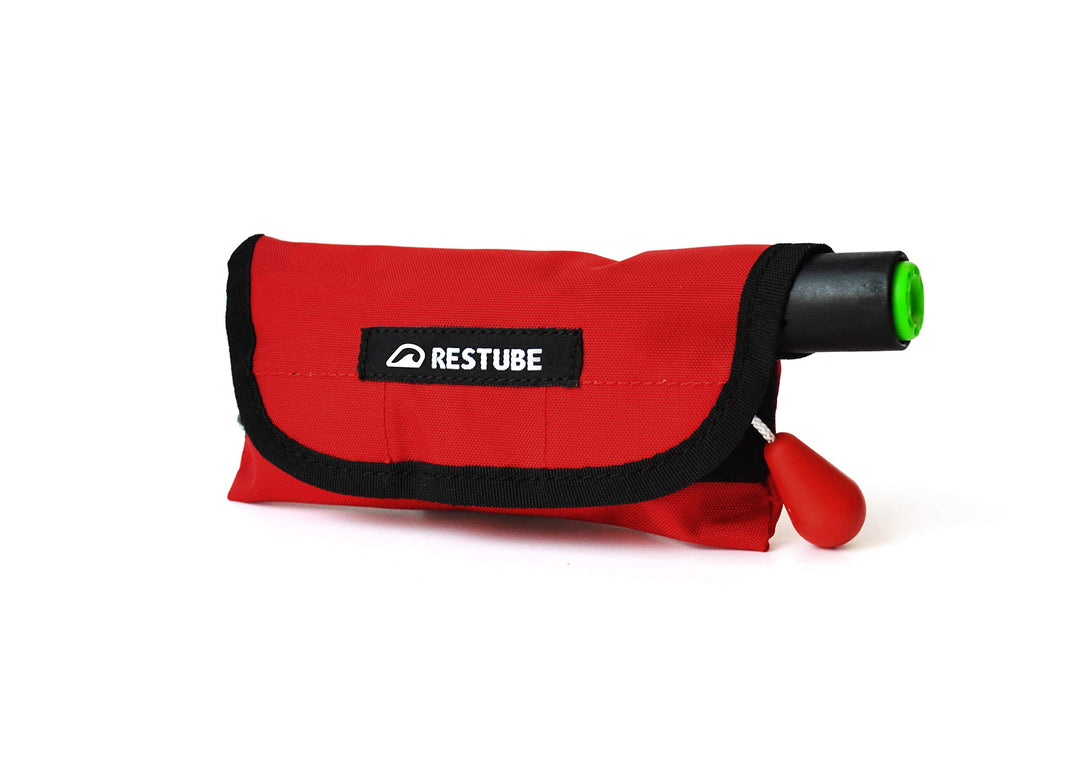 Restube Unisex-Adult Beach Schwimmboje aufblasbar AUTOMATIC Red/Black, AUTOMATIC Red/Black