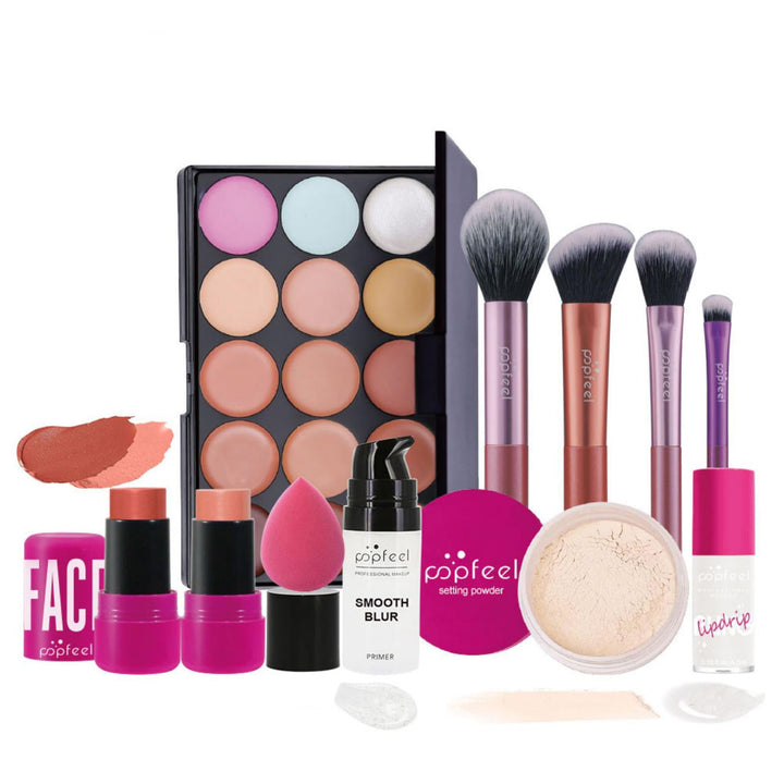 RoseFlower Profi Make-Up Set - Teenager Mädchen Schminkkoffer Kosmetische Makeup Paletten Lidschatte