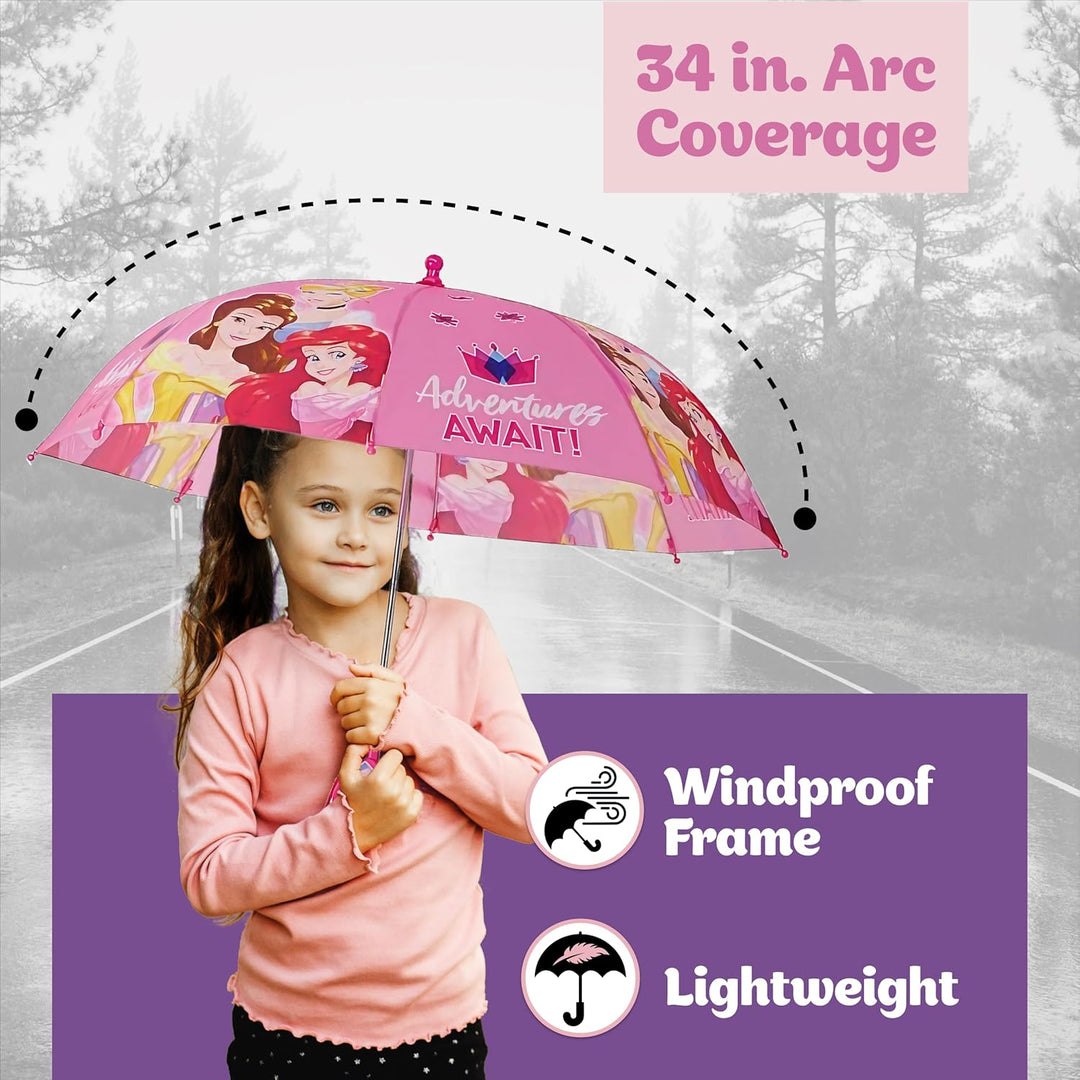Disney Kinder-Regenschirm, Die Eiskönigin/Prinzessin/Minnie Maus für Kleinkinder und kleine Mädchen,