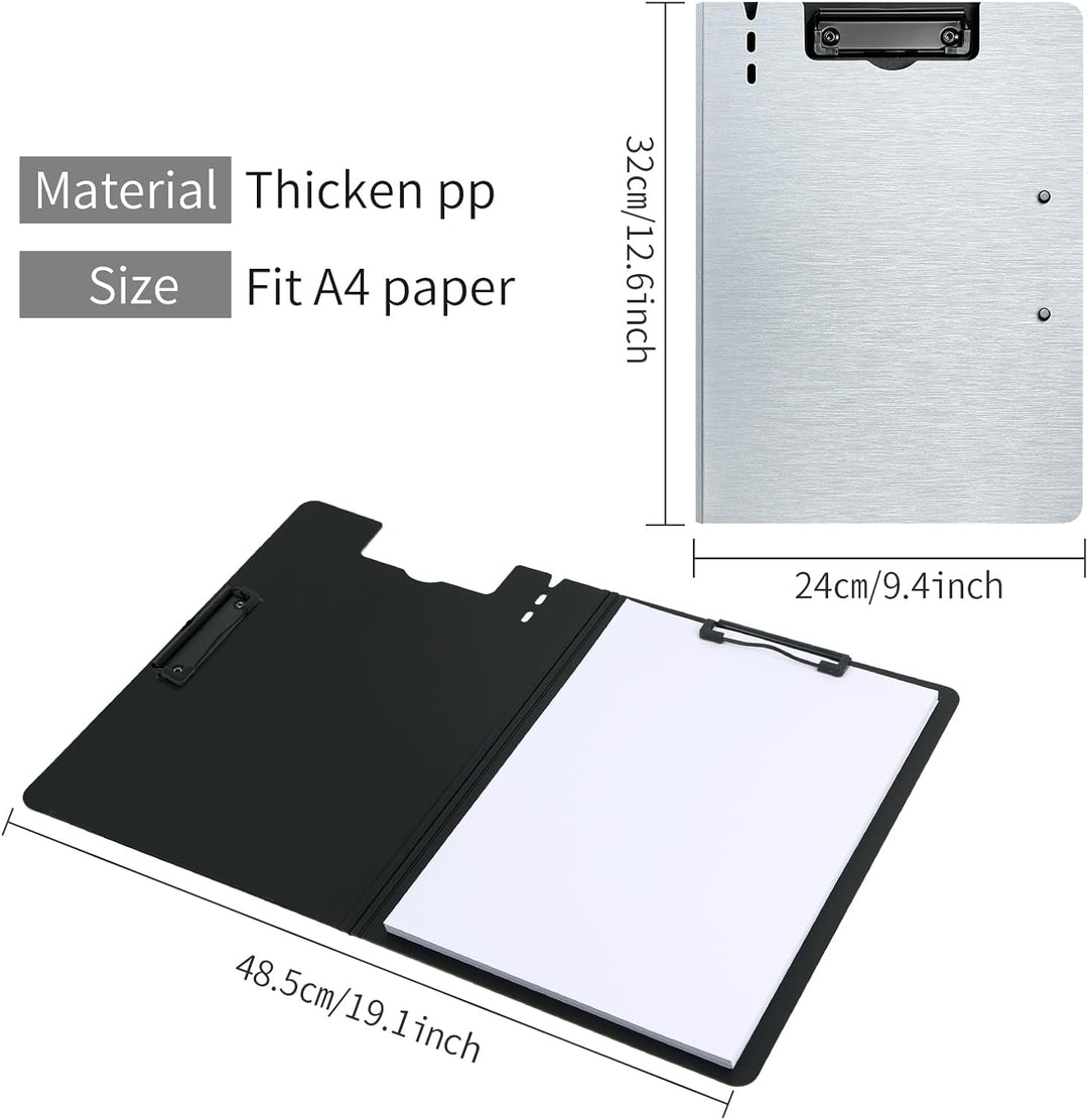 Klemmbrett,10 Stück A4 Faltbare Klemmbretter mit Zwei Clips,Dokumenten Organizer, Klemmbretter für G