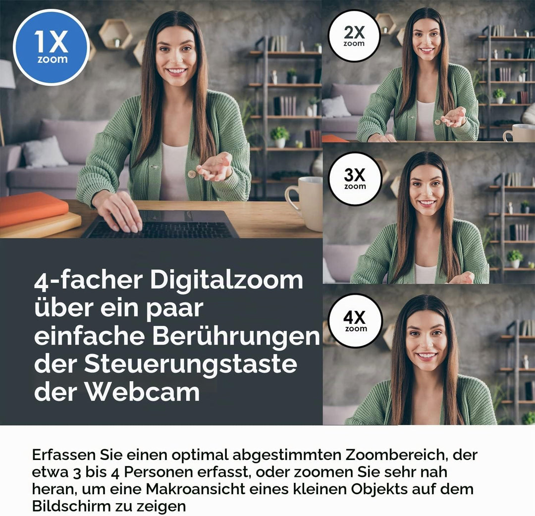 CREATIVE Live! Cam Sync V3 2K-QHD-USB-Webcam mit 4-fachem Digitalzoom und Mikrofonen, 1080p HD, bis