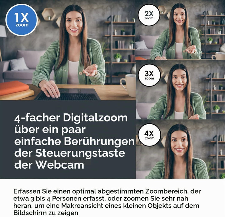 CREATIVE Live! Cam Sync V3 2K-QHD-USB-Webcam mit 4-fachem Digitalzoom und Mikrofonen, 1080p HD, bis