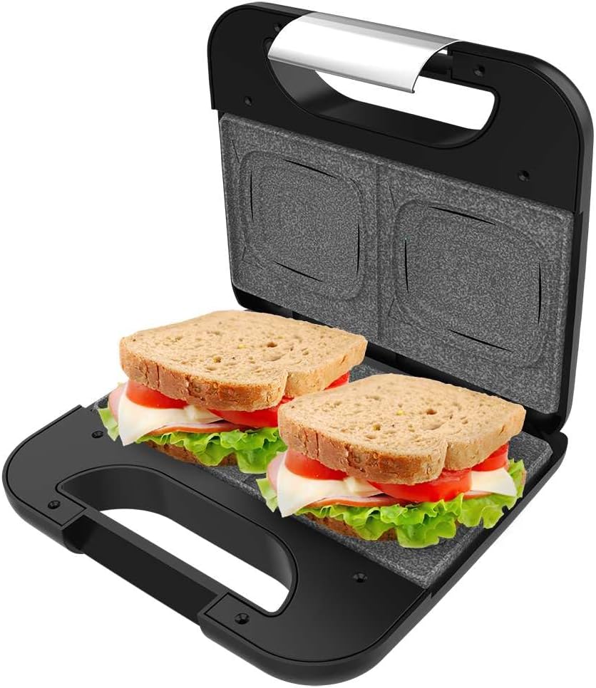 Cecotec Sandwichmaker Rock'nToast Square +, 800W Leistung, Quadratische Platten, RockStone Steinbesc