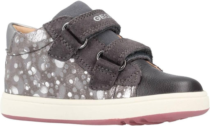 Geox Mädchen B Biglia Girl C Sneaker 24 EU Dk Grey Dk Silver, 24 EU Dk Grey Dk Silver