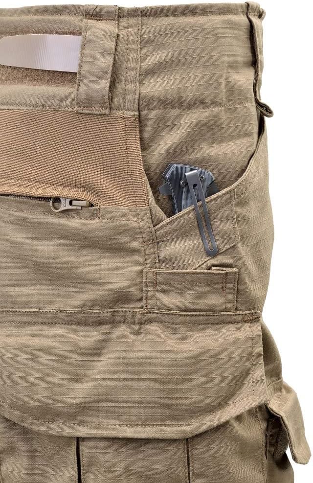 Defcon 5 Gladio Taktische Hose 3227 mit Knieschützer S Coyote Tan, S Coyote Tan