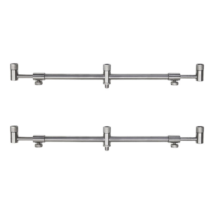 Angel Domäne Stainless Steel Buzzbars - Verstellbare Buzzer Bars 30-50cm für 3 Ruten (heavy - 2 Stüc