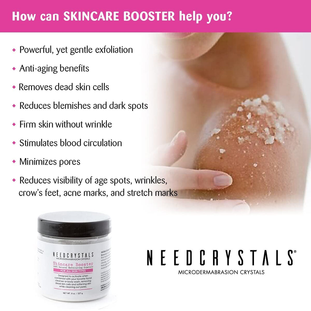 NeedCrystals Mikrodermabrasion Kristalle, Gesicht Peeling. Natürliches gesichtspeeling für stumpfe o