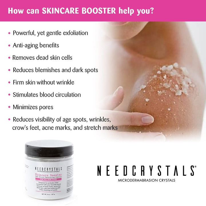 NeedCrystals Mikrodermabrasion Kristalle, Gesicht Peeling. Natürliches gesichtspeeling für stumpfe o