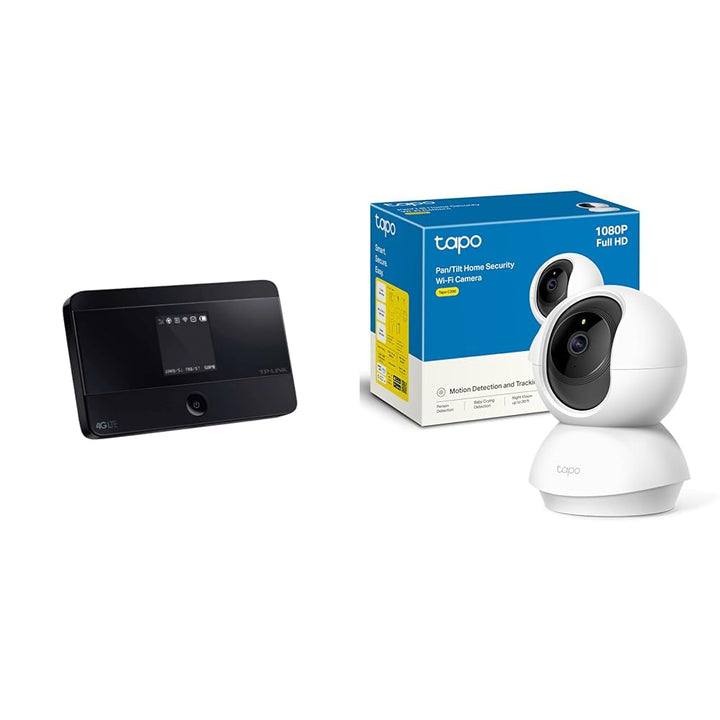 TP-Link M7350 4G LTE mobiler WLAN Router bündeln mit TP-Link Tapo C200 WLAN IP Kamera Überwachungska