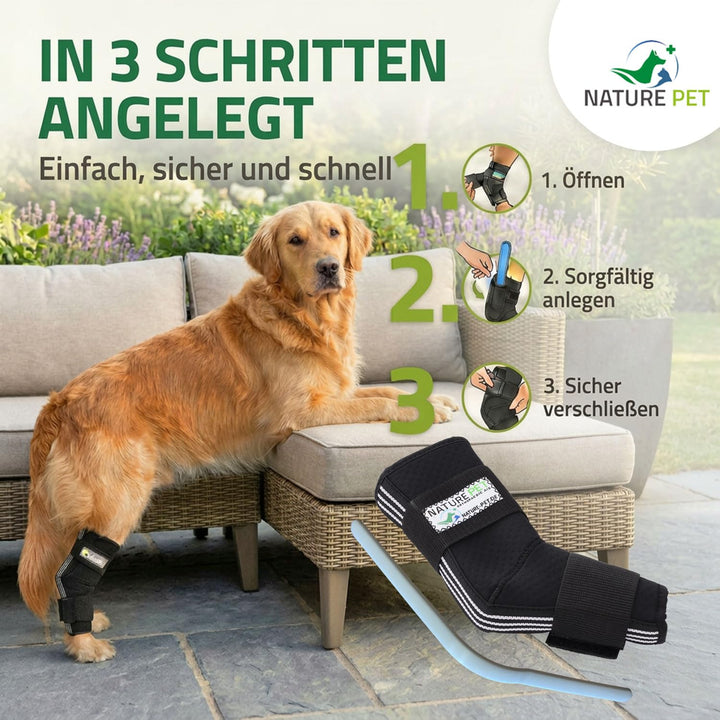 Nature Pet Sprunggelenk Schutz Bandage 165° Winkel für Hunde/Tarsalgelenk Bandage für Hunde (S), S