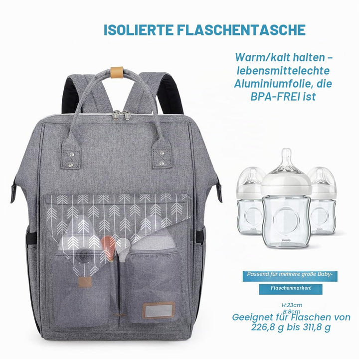 Lekebaby Baby Wickelrucksack Wickeltasche mit Wickelunterlage Multifunktional Grosse Kapazität Babyt