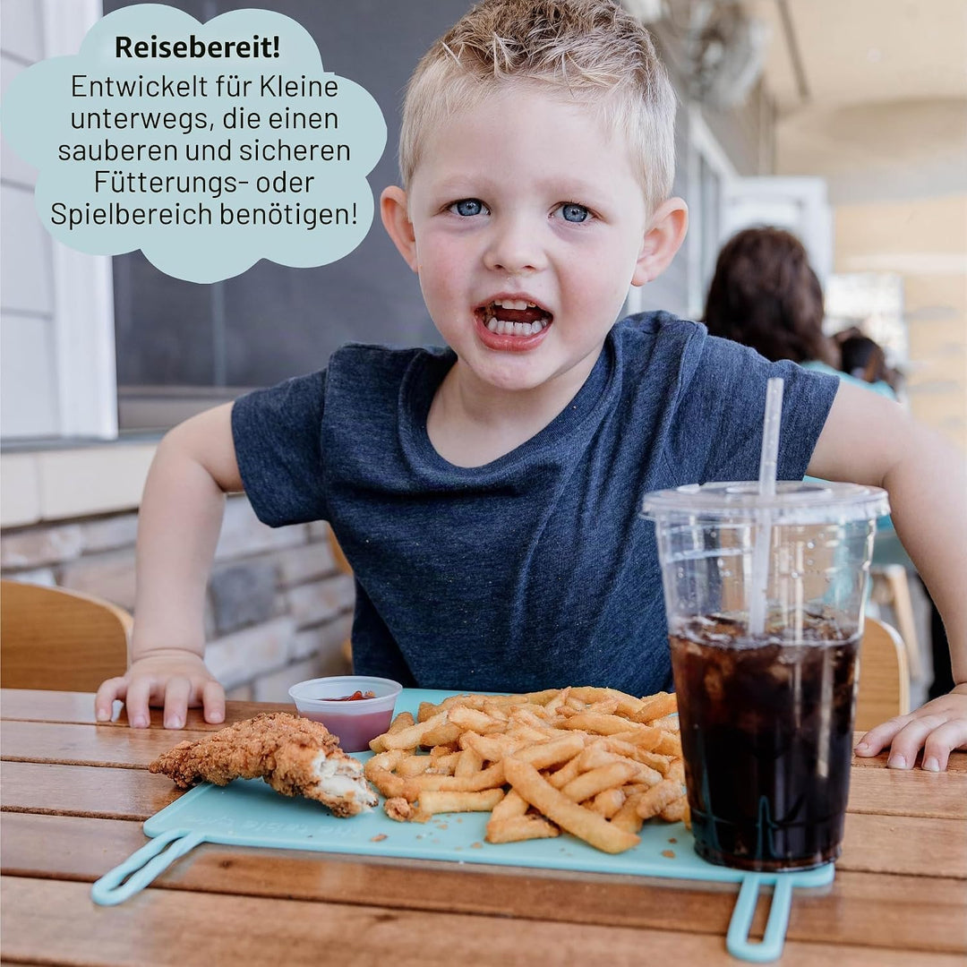 The Table Tyke Tischset aus 100 % Silikon mit Zahnenrand, Stossstange/Verschüttungsstopper, spülmasc