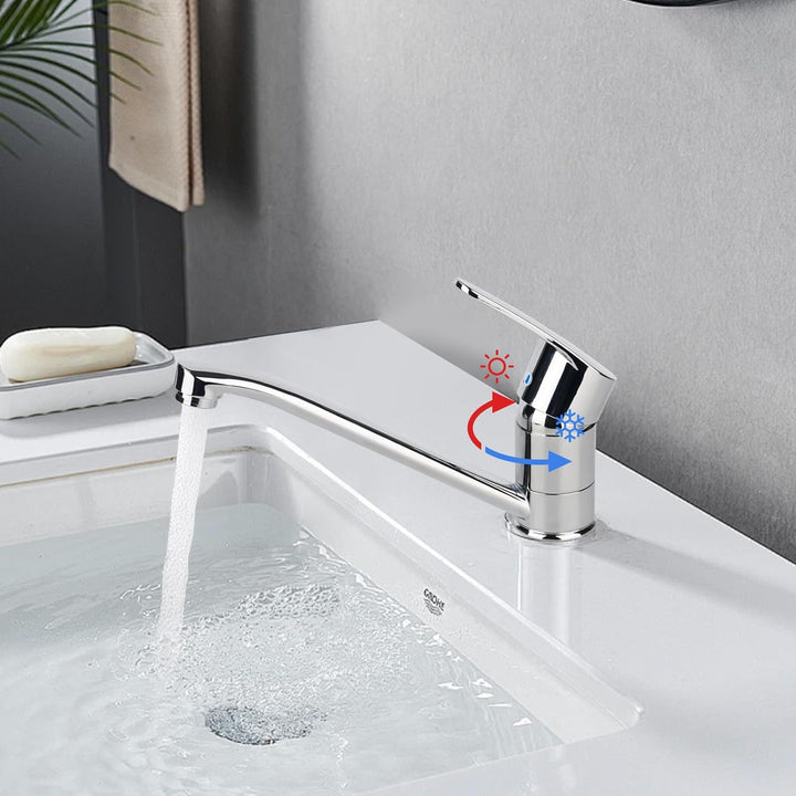 Küchenarmatur 360 ° Drehbar Wasserhahn Schwenkbare Spültischarmatur Küche Armatur Chrom Einhebel Spü