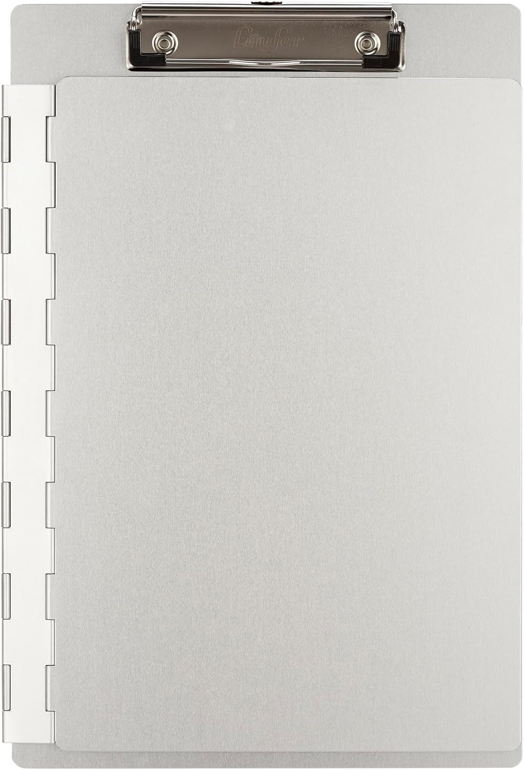 Läufer 22017 Dokumenten Klemmbrett mit seitlicher Schutzkappe, aus Aluminium, für DIN A4, Deckel als