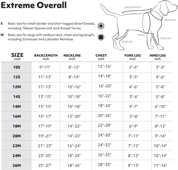 Extreme Overall Winterjacke für Hund (BlackBerry, 65M)
