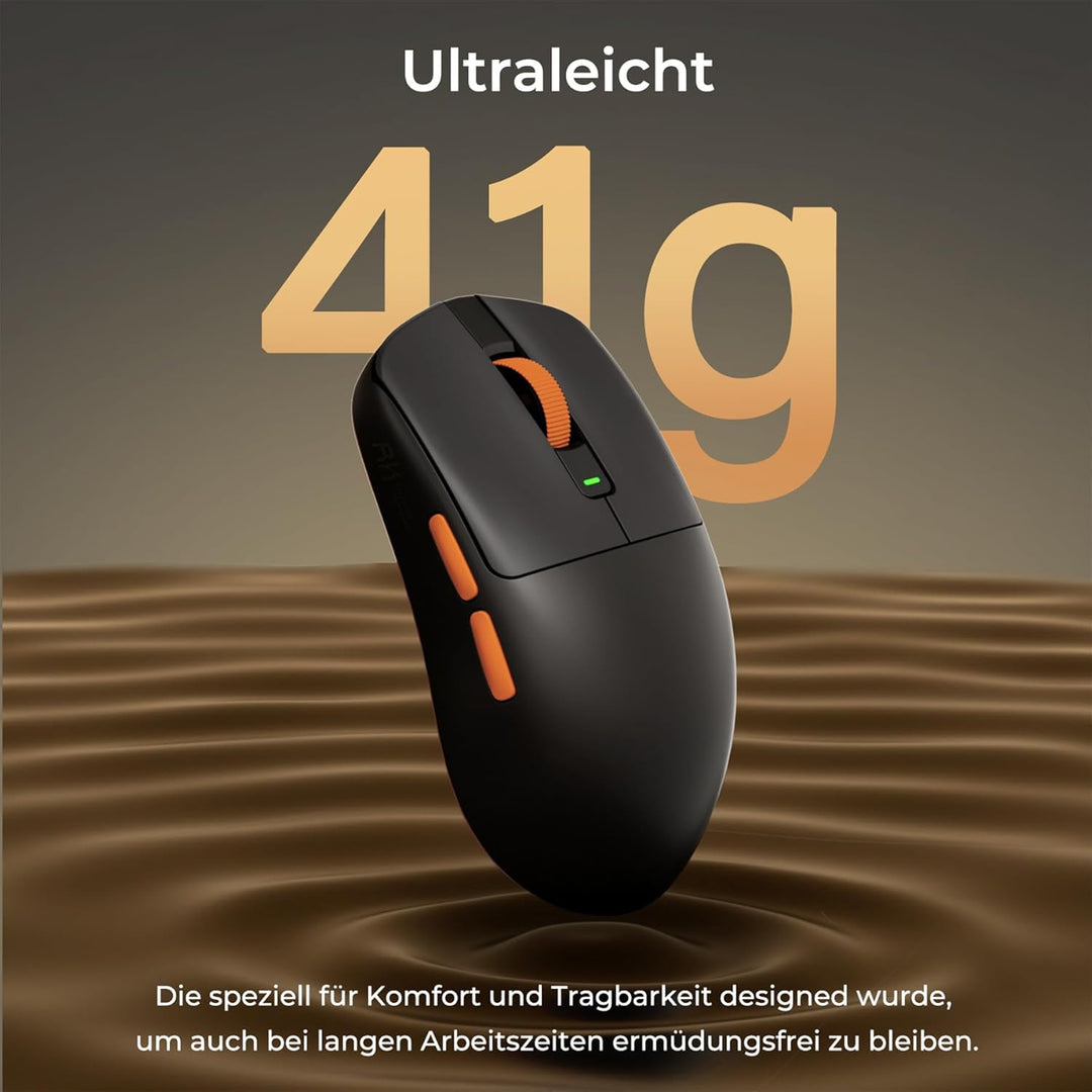 RK ROYAL KLUDGE M30 Gaming Mouse Wireless, 12000 DPI PixArt PAW3311 Sensor, 41g Ultralight, 1000Hz P