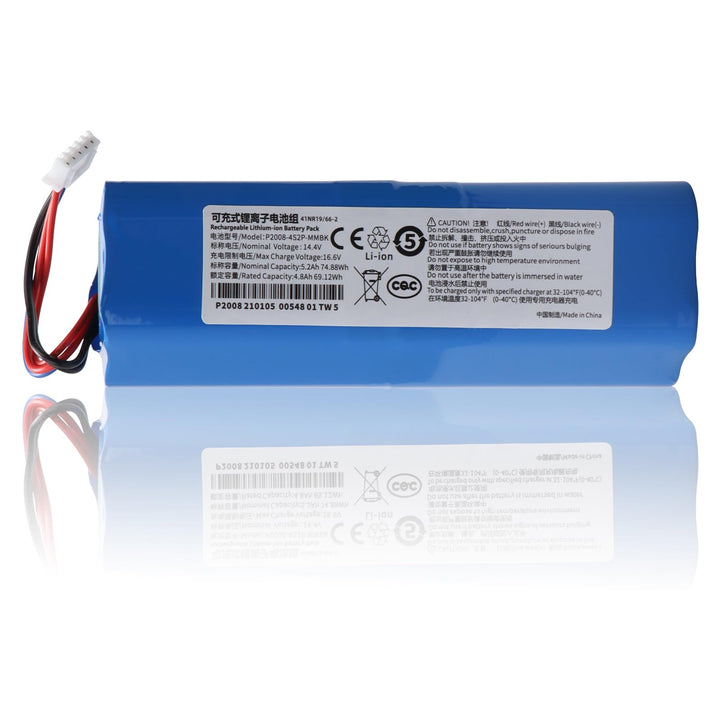 5200mAh S10-LI-144-5200 Ersatzakku, Kompatibel mit Ecovacs Deebot T5 T8 T8+ T9 T9+, Ozmo 950 T10 T9