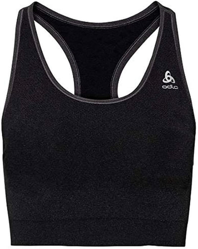 Odlo Damen Seamless Medium Ceramicool Support_131421 Sport BH L Black Melange, L Black Melange