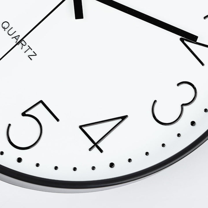 Lafocuse 3D Ziffern Lautlos Wanduhr Schwarz, 30cm Modern Leicht Ablesbar Küchenuhr, Ohne Tickgeräusc